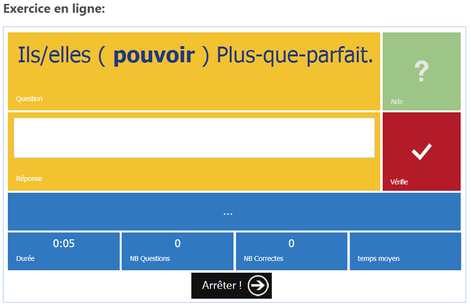 Exercices pour apprendre avec l'aide de la répétition espacée Ecran